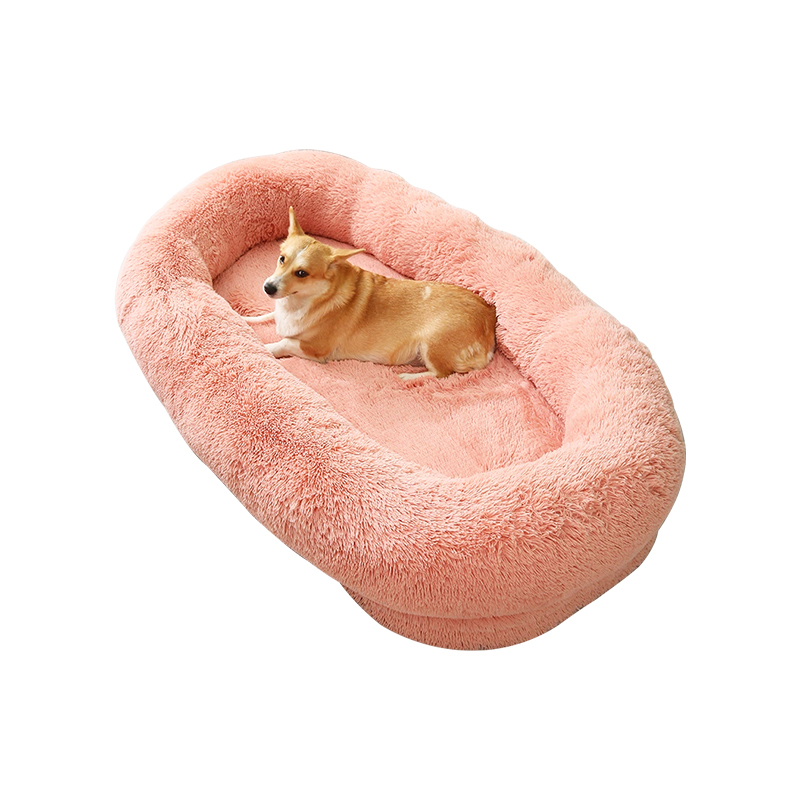 Yumuşak peluş yıkanabilir köpek uyku yatağı 
